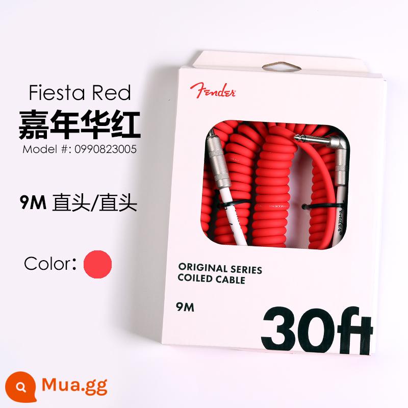 Fender Fender Ban Đầu Xuất Xứ Dòng Retro Màu Sắc Đàn Guitar Điện Acoustic Guitar Bass Cáp - Dây điện thoại Carnival đỏ uốn thẳng 9m