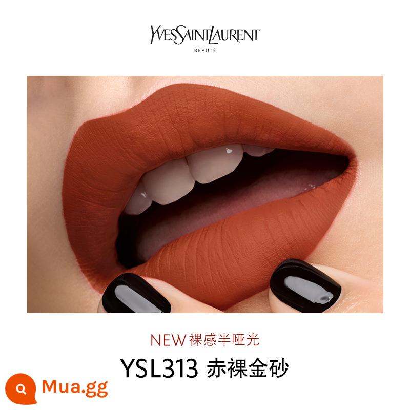 Son YSL Saint Laurent small black strip chính hãng màu nude matte mới 316 cam hổ phách 314 - Cát vàng trần YSL313