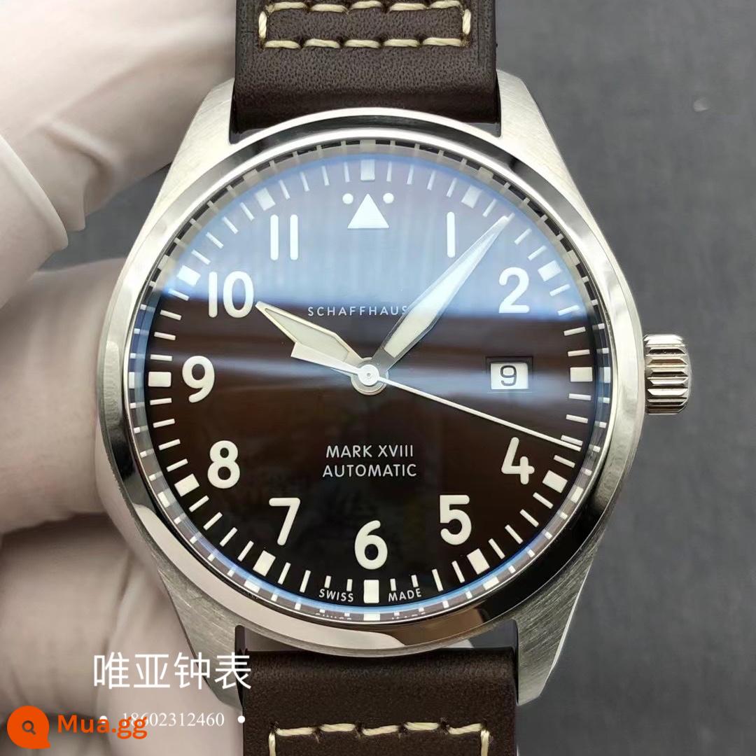 Bộ phim giống với Hoàng tử bé Mark XVIII Pilot Case Case Dây đeo Kim đen Được trang bị Bộ máy 2824 2892 - Vỏ gạo nếp + Máy Thụy Sĩ lắp ráp thành đồng hồ