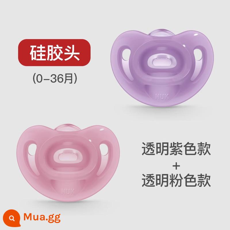 Đức NUK sơ sinh đầy đủ núm vú giả silicone cho bé ngủ loại mô phỏng sữa mẹ silicone 2 gói - Nhạy cảm/đầy đủ silicone/bé gái (6-18 tháng)