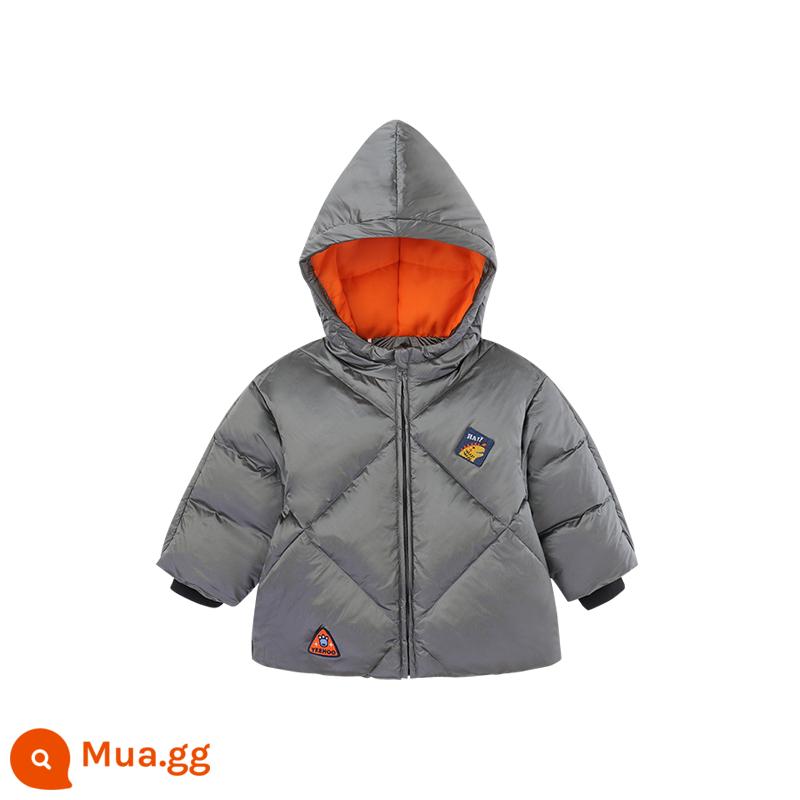 [Thông quan đặc biệt] Áo khoác Yingshi Down Jacket Áo khoác trùm đầu mùa đông Áo đi chơi dày ấm áp cho bé trai và bé gái - Bầu trời đầy sao màu xám YRWGJ40430A