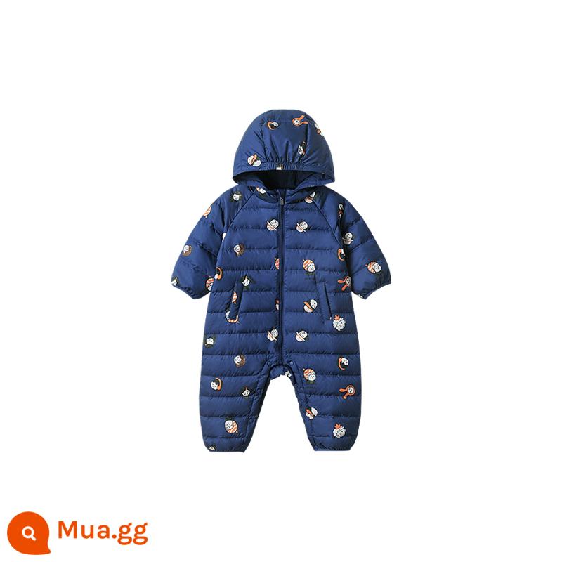 [Thông quan đặc biệt] Áo khoác Yingshi Down Jacket Áo khoác trùm đầu mùa đông Áo đi chơi dày ấm áp cho bé trai và bé gái - Bầu trời đêm xanh YRHFJ32069A