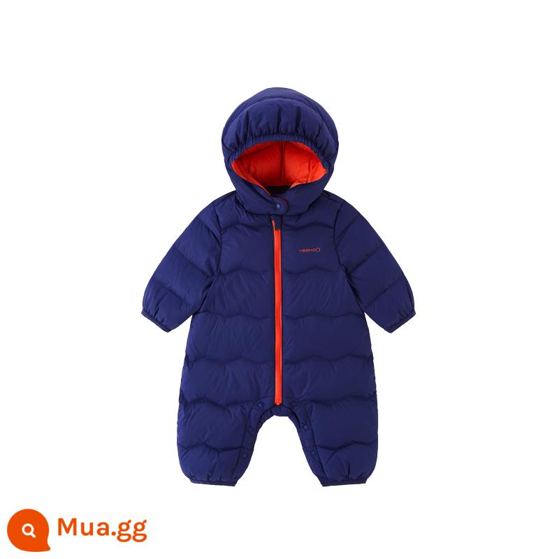 [Thông quan đặc biệt] Áo khoác Yingshi Down Jacket Áo khoác trùm đầu mùa đông Áo đi chơi dày ấm áp cho bé trai và bé gái - Màu xanh sapphire đậm YRHFJ31161A