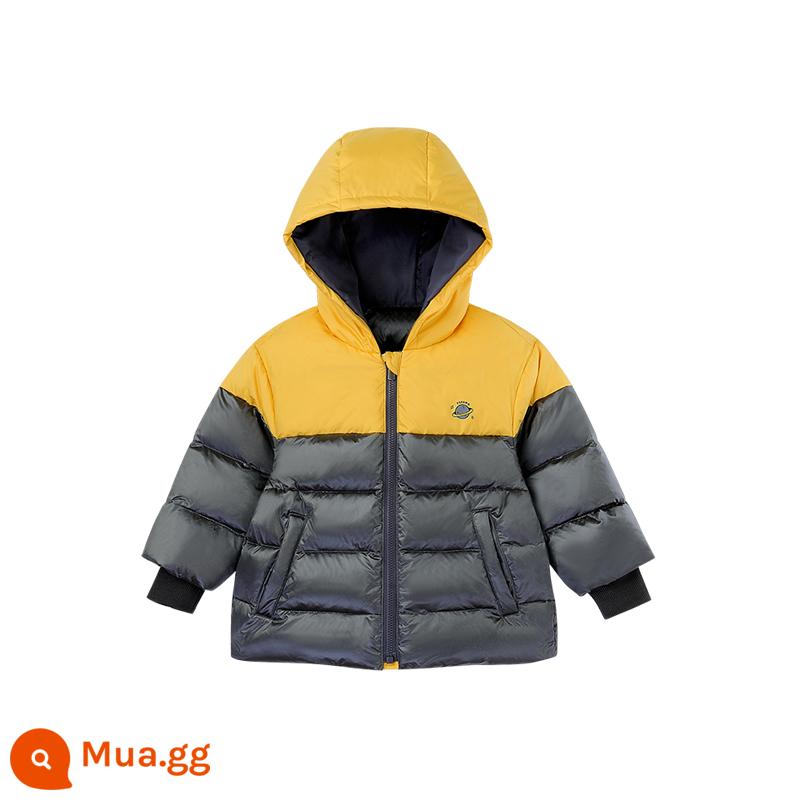 [Thông quan đặc biệt] Áo khoác Yingshi Down Jacket Áo khoác trùm đầu mùa đông Áo đi chơi dày ấm áp cho bé trai và bé gái - Bầu trời đầy sao màu xám YRWGJ40428A