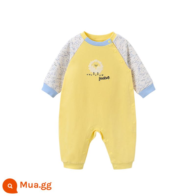 Người Anh Quần Áo Trẻ Em Jumpsuit Áo Liền Quần Nam Dễ Thương Tay Dài Cotton Dày T Áo Liền Quần Mùa Xuân Và Mùa Thu Mới - Màu vàng nắng YRHAJ31112A