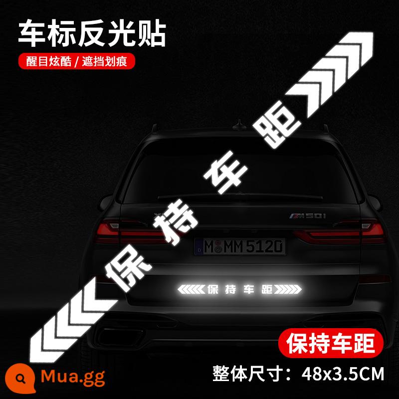 Giữ khoảng cách với xe ô tô dán phản quang mạnh cảnh báo phía sau màn hình hiển thị ô tô dán cản sau ô tô chống trầy xước ô tô - Nâng cấp phản chiếu mạnh mẽ--Tờ rơi [Giữ khoảng cách giữa các xe]