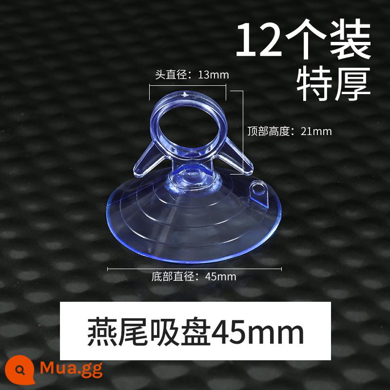 Giá đỡ cốc hút thủy tinh trong suốt nhỏ hút gạch treo tường móc mạnh xe biển quảng cáo giá đỡ lỗ - Cốc hút đuôi 45mm-(12 cái)