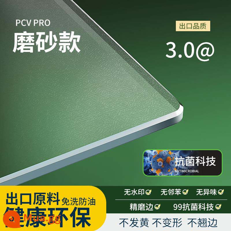 Kính mềm để bàn trong suốt bàn thảm không rửa chống nước chống dầu nóng PVC bàn cà phê khăn trải bàn đệm bảo vệ phim tấm pha lê - [Công nghệ kháng khuẩn + Kháng dầu lâu dài 192h] Scrub 3.0@