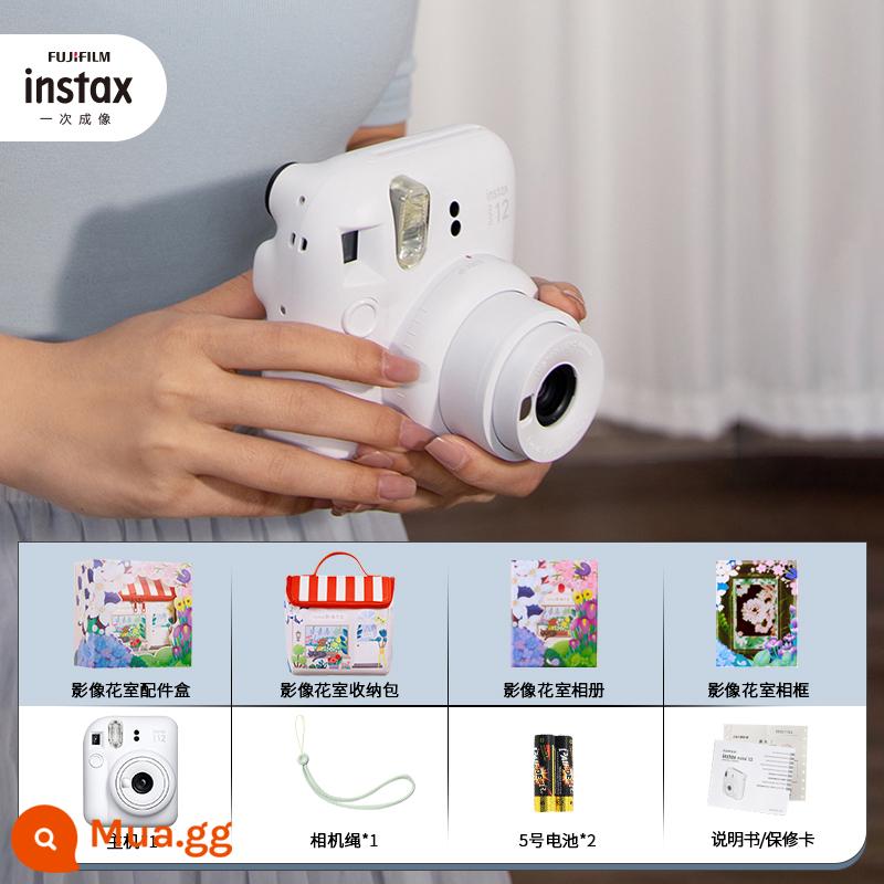 Máy ảnh Fuji Polaroid mini11/9 chụp ảnh một lần quà tặng sinh viên máy ảnh hoạt hình làm đẹp cho trẻ em - Jasmine trắng mini12