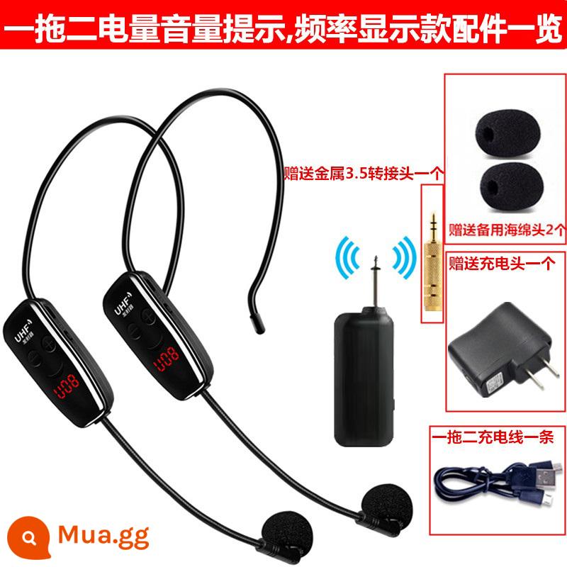 Âm thanh đa năng một kéo hai micro Tai nghe UHF tai nghe không dây giáo viên biểu diễn sân khấu micro hát karaoke ngoài trời - Mẫu trưng bày một tặng hai (bảo hành 1 năm), nếu bổ sung đủ vào bộ sưu tập của mình thì sẽ được ưu tiên giao hàng.