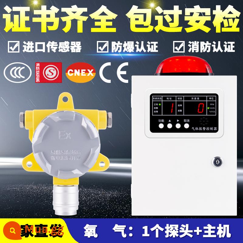 Dụng cụ báo động phát hiện khí hóa lỏng axetylen sơn công nghiệp khí hydro phát hiện nồng độ rò rỉ khí dễ cháy - Oxy: 1 màn hình + máy chủ