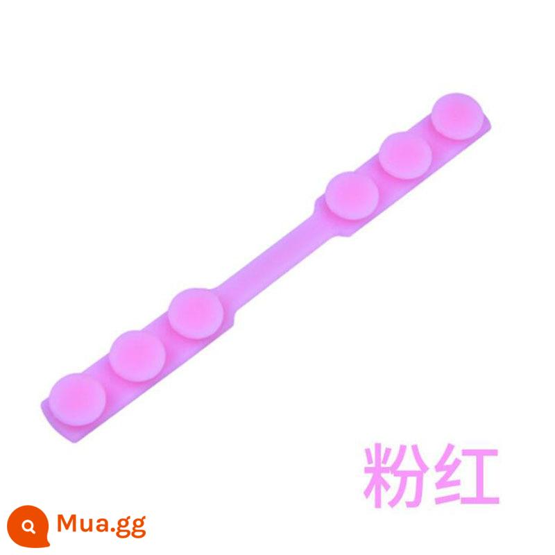 Mặt nạ hiện vật chống tổn thương tai silicone chống đau bảo vệ tai khóa không le tai khóa cố định nút điều chỉnh bảo vệ trẻ em - Màu hồng (một cỡ vừa với tất cả 15,8cm)