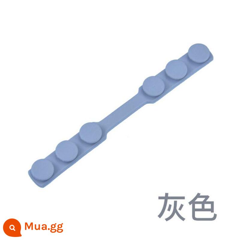 Mặt nạ hiện vật chống tổn thương tai silicone chống đau bảo vệ tai khóa không le tai khóa cố định nút điều chỉnh bảo vệ trẻ em - Màu xám (một kích thước phù hợp với tất cả 15,8cm)