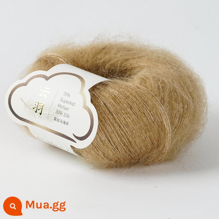 [Yunyu] lụa mohair len 70 mohair trẻ Nam Phi 30 sợi len dệt kim thủ công bằng tay - 106 lạc đà vàng