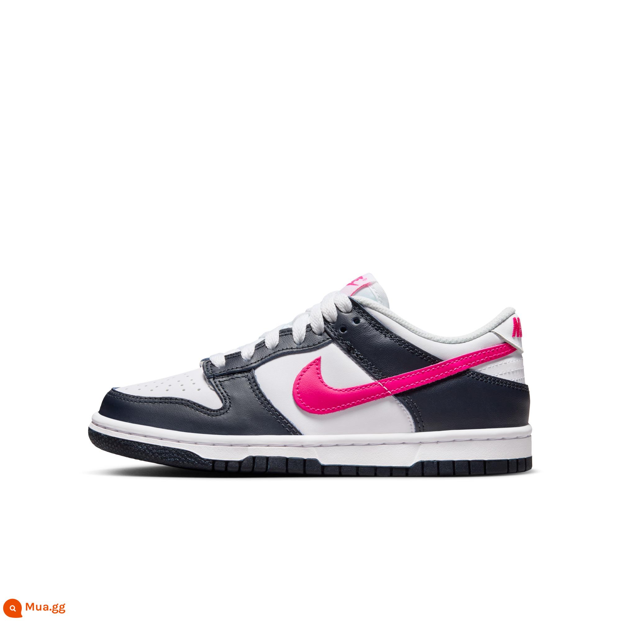 Nike Nike chính thức bé trai DUNK LOW giày thể thao trẻ em cỡ lớn đế cao su lò xo cổ thấp FB9109 - 401 xanh đậm đen/hồng đam mê/trắng