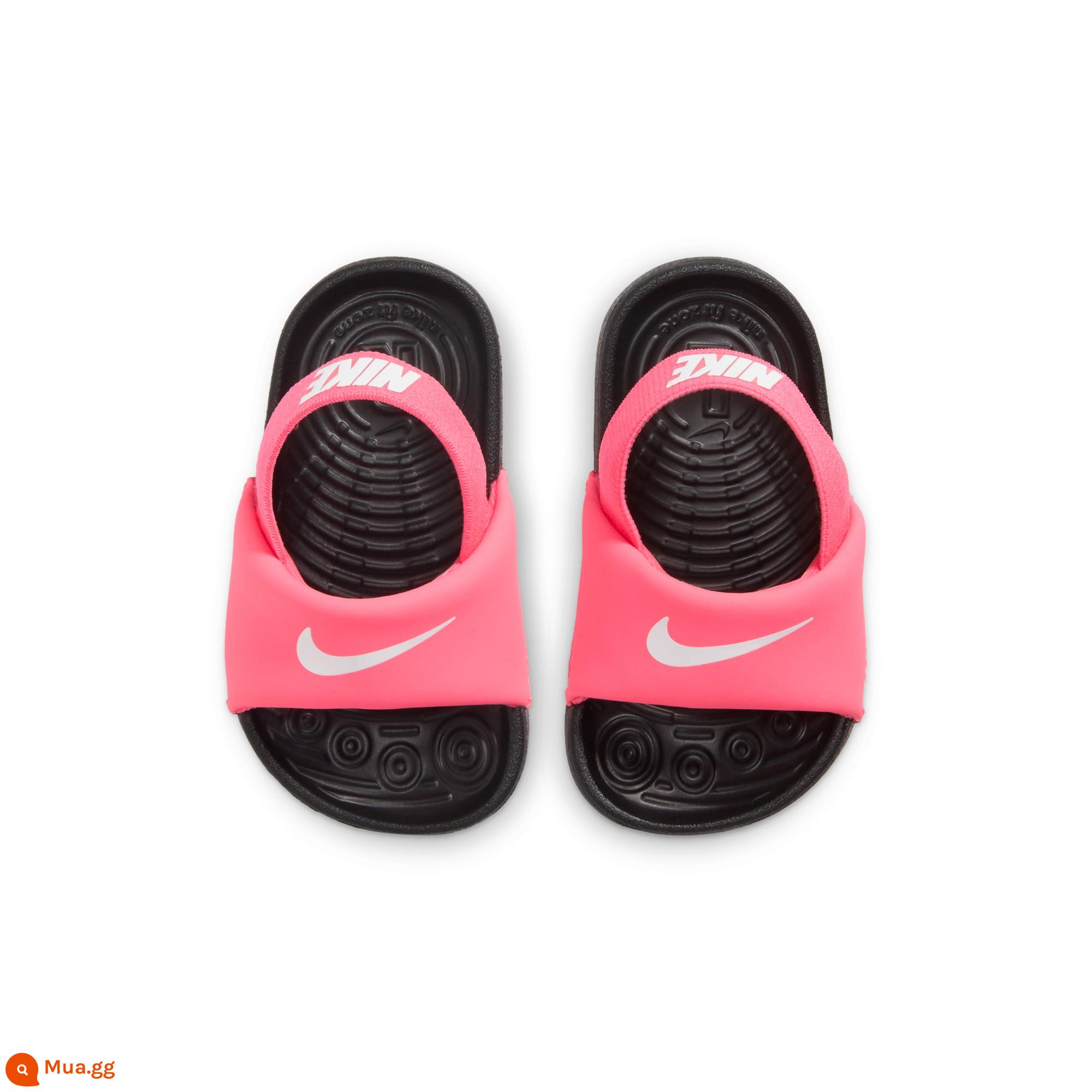 Nike Chính thức trẻ em Giày sandal trẻ em KAWA SLIDE trong nhà mùa hè đệm hở ngón cho bé BV1094 - 610 kỹ thuật số hồng/trắng/đen