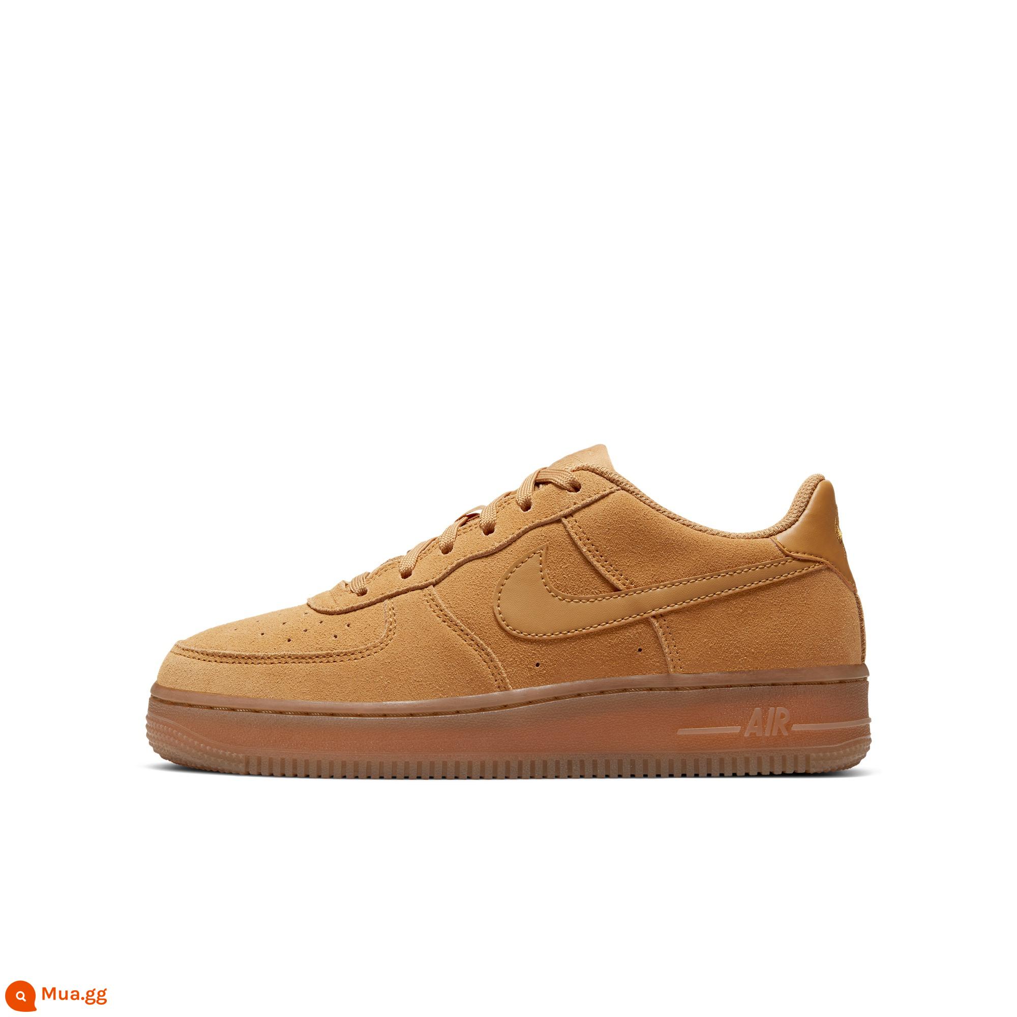 Nike Nike chính hãng trẻ em AIR FORCE 1 giày thể thao trẻ em Air Force One giày thể thao BQ5485 - 700 lúa mì vàng/lúa mì vàng/cao su nâu nhạt