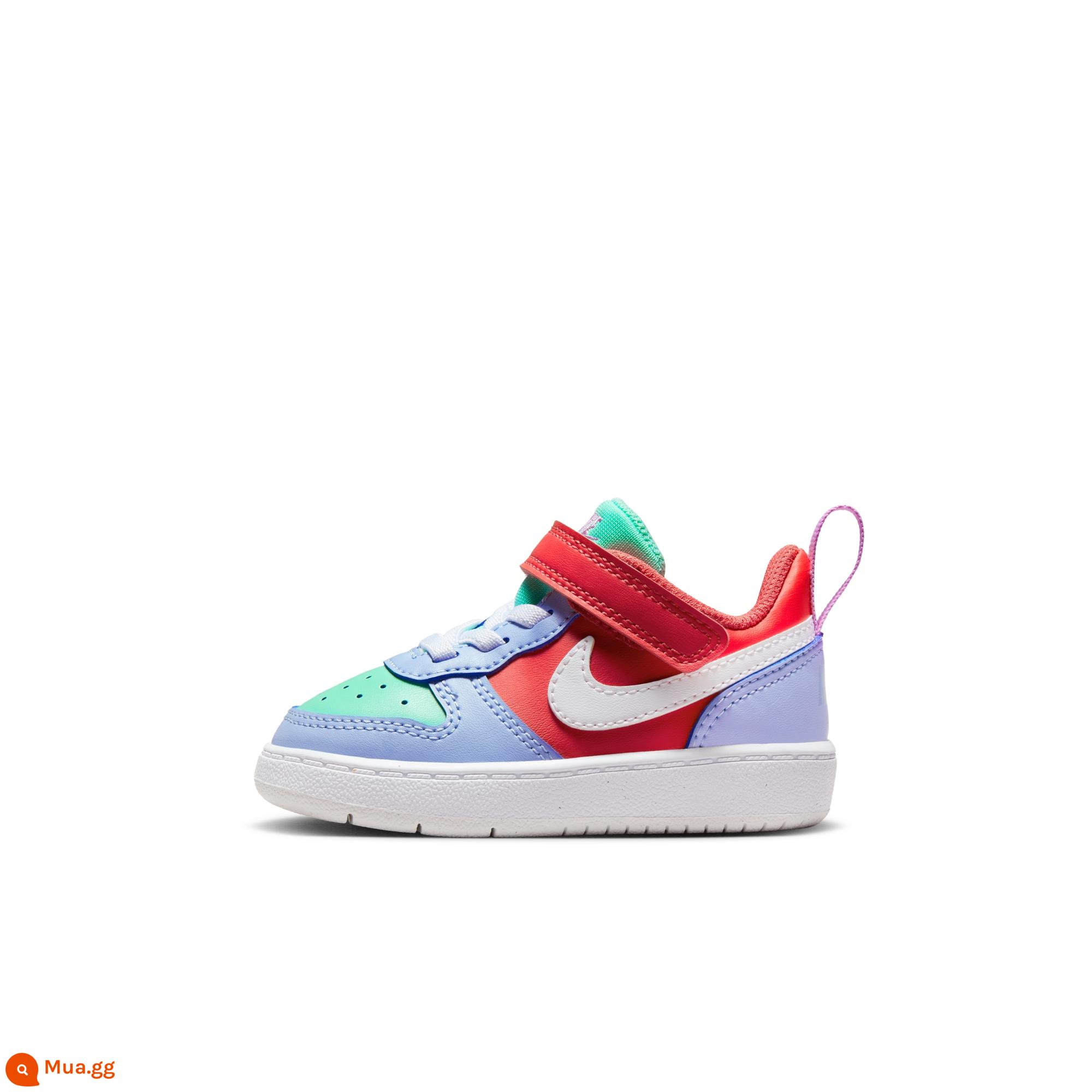 Nike Nike chính thức cho bé trai COURT BOROUGH giày thể thao trẻ em mùa đông giày thể thao cổ thấp DV5458 - 400 Ecstasy Xanh cobalt/Trắng/Đỏ nhạt/Xanh ngọc lục bảo đang nổi