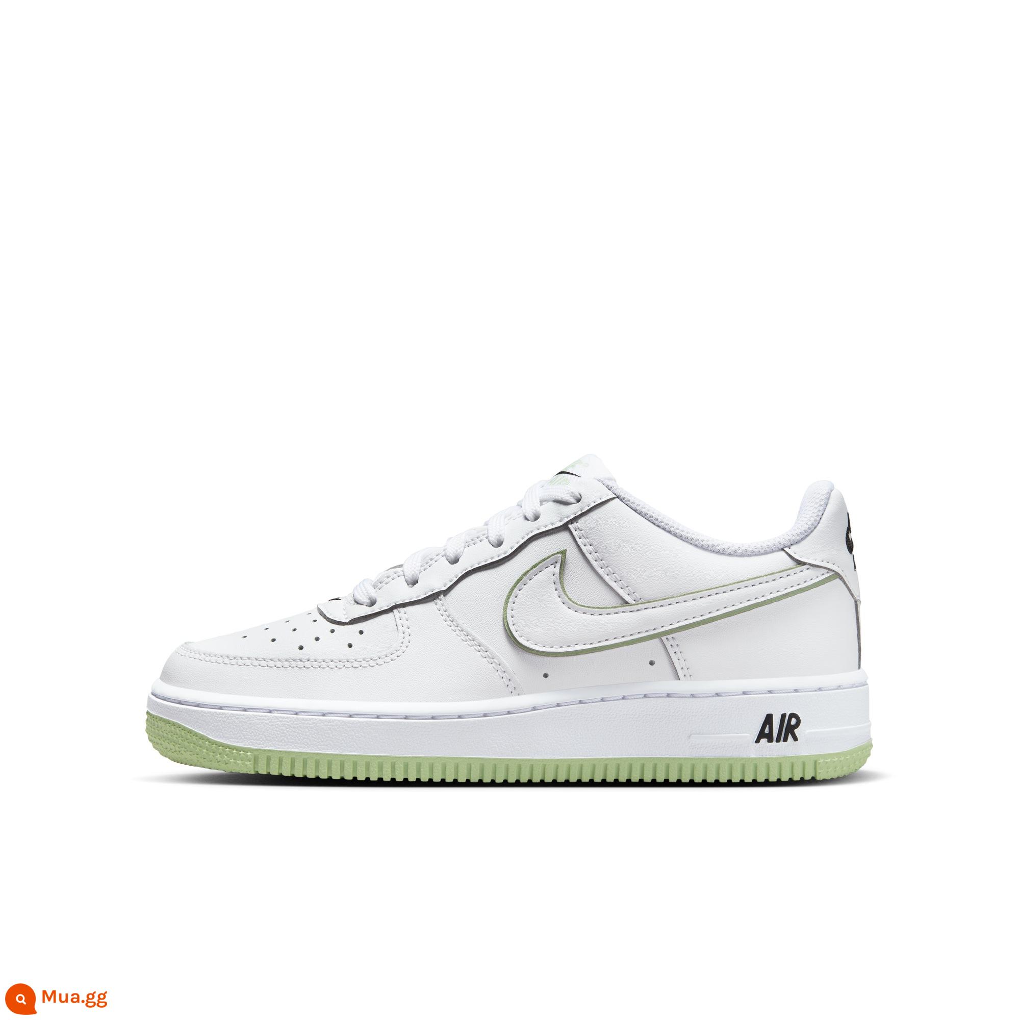 Nike Nike trẻ em chính thức AIR FORCE 1 big boy Giày thể thao Air Force One giày trắng mùa hè CT3839 - 108 trắng/xanh dưa/trắng/đen