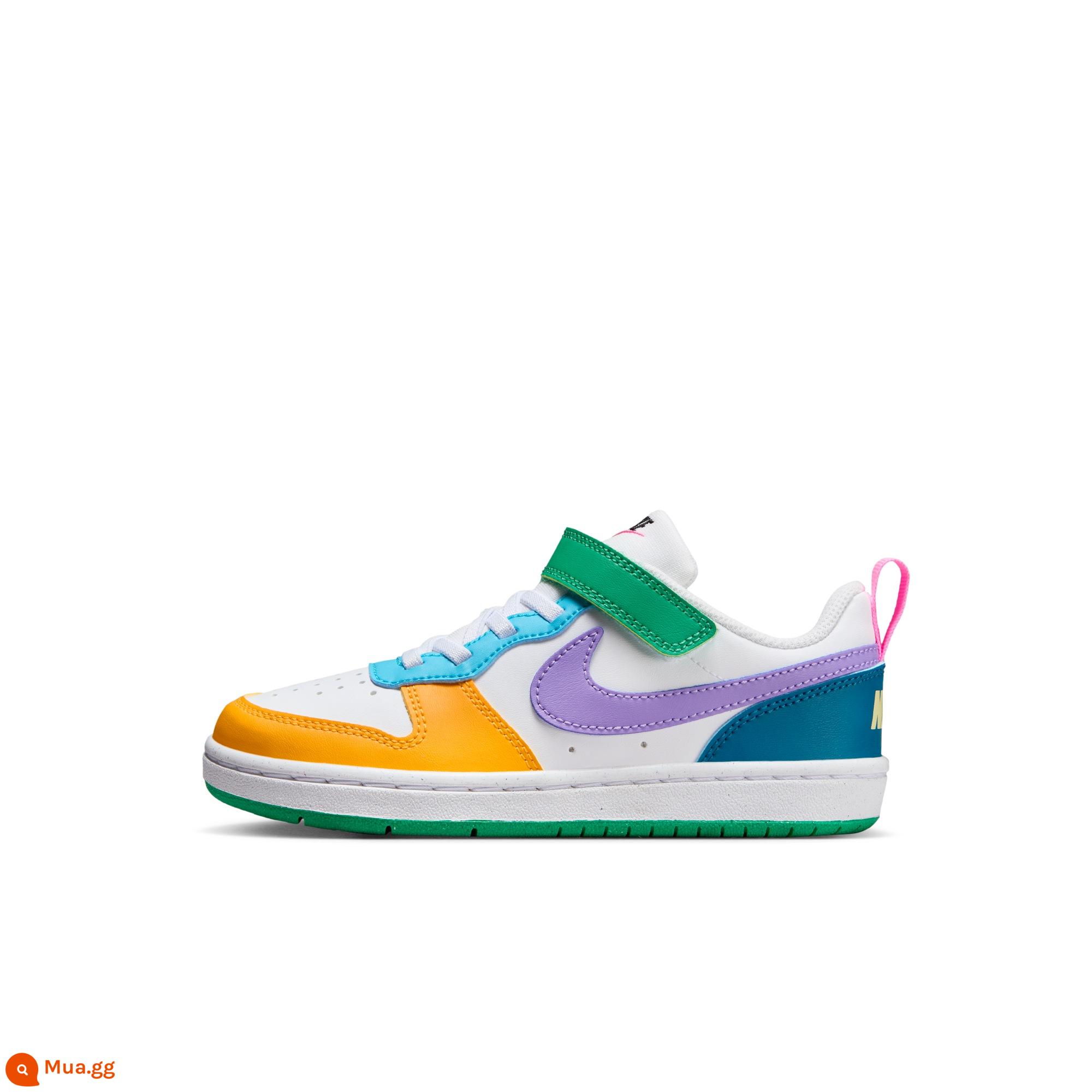 Nike Giày thể thao trẻ em Nike COURT BOROUGH LOW chính thức mùa xuân mới FQ8378 - 902 nhiều màu/nhiều màu/nhiều màu