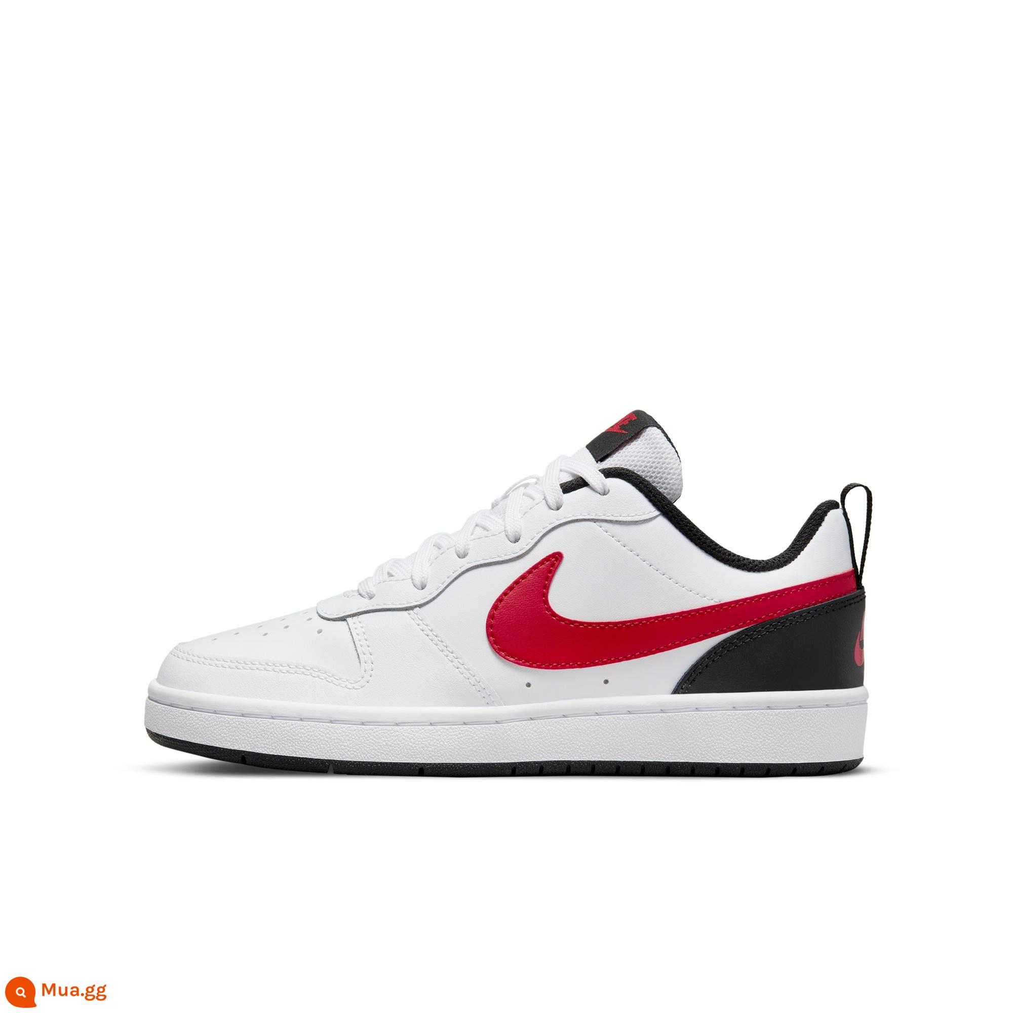 Nike Nike chính thức dành cho trẻ em COURT BOROUGH giày thể thao lớn dành cho trẻ em giày trượt ván đế thấp thoải mái BQ5448 - BQ5448-110 trắng/đỏ đại học/đen