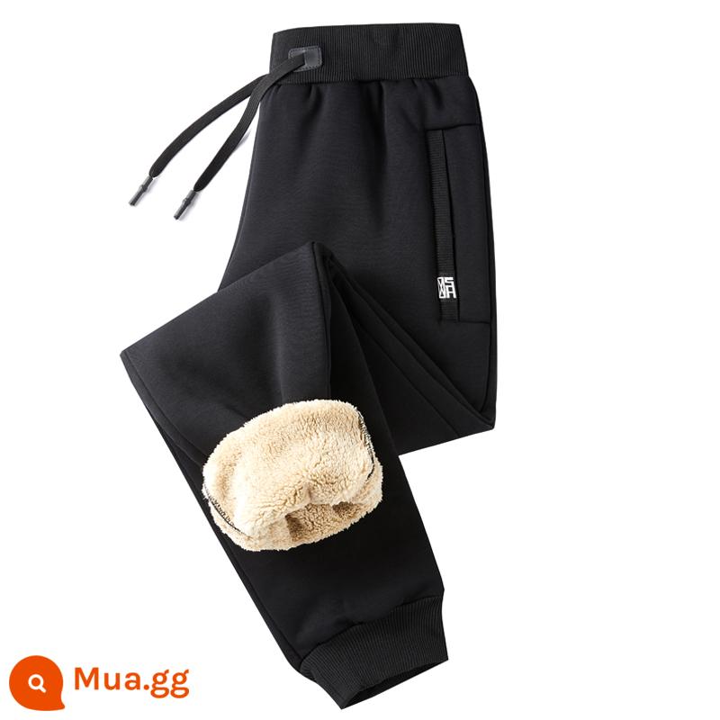 Sherpa Nhung Quần Thể Thao Nam Plus Nhung Dày Ấm Quần Âu Trẻ Trung Hàn Quốc Dáng Rộng Quần Quần Tây Nam - K20 đóng đen