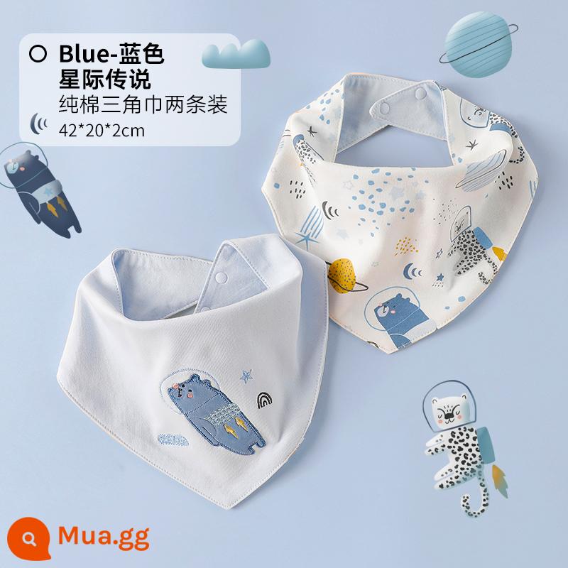 gb bé ngoan khăn tam giác khăn nước bọt khăn yếm cotton trẻ em khăn tam giác hai gói - huyền thoại giữa các vì sao màu xanh