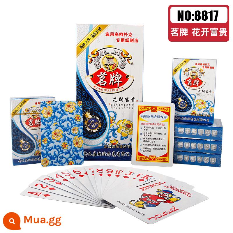 Ký tự lớn đúng hạn Poker cao cấp nguyên hộp 10-100 cặp thẻ Jiujiu Park dày và cứng giá rẻ kinh tế - Sứ trắng xanh thương hiệu Ming