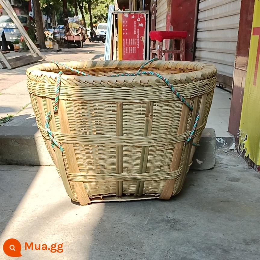 Giỏ tre lớn handmade mỹ khung tre giỏ tre lớn lưu trữ giỏ tre lớn giỏ tre bảo vệ môi trường trang trí siêu thị lưu trữ - Giỏ đơn 50 cm (có dây)