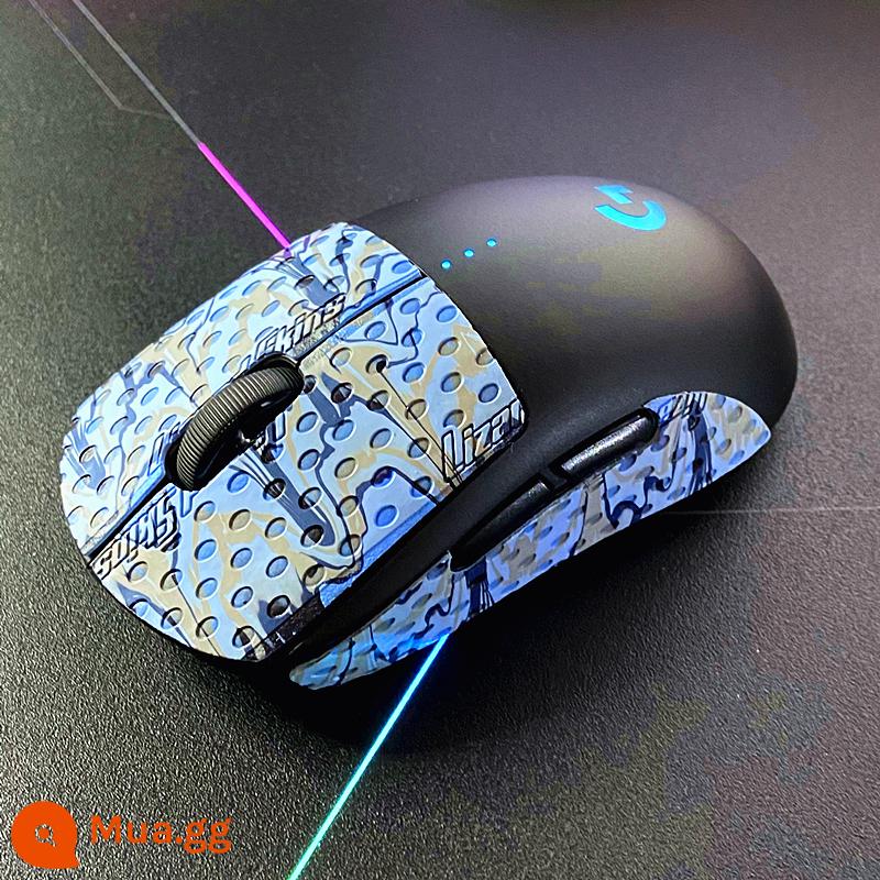 Miếng dán chuột chống trượt chống mồ hôi LizardSkins da thằn lằn Zhuowei EC1EC2FK2BZA11ZA12 EC3C - Ngụy trang màu xanh nhạt và đen