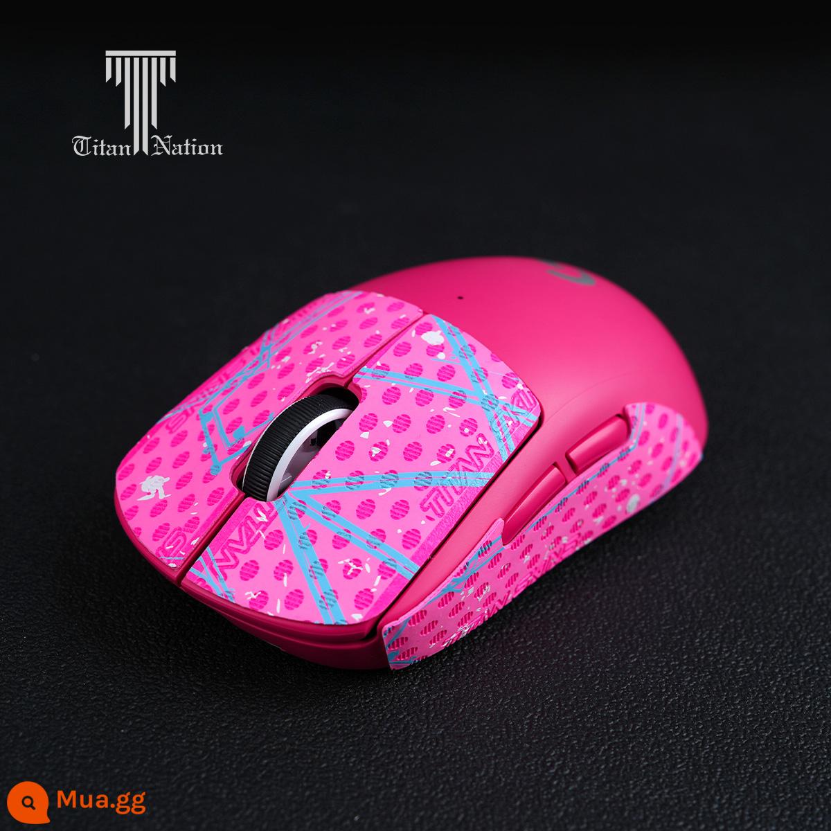 Chuột thấm hút mồ hôi chống trượt miếng dán chống mồ hôi TitanSkins GPW GPW2 độc viper EC2G502 da thằn lằn phiên bản tùy chỉnh - Ngày lễ tình nhân màu hồng