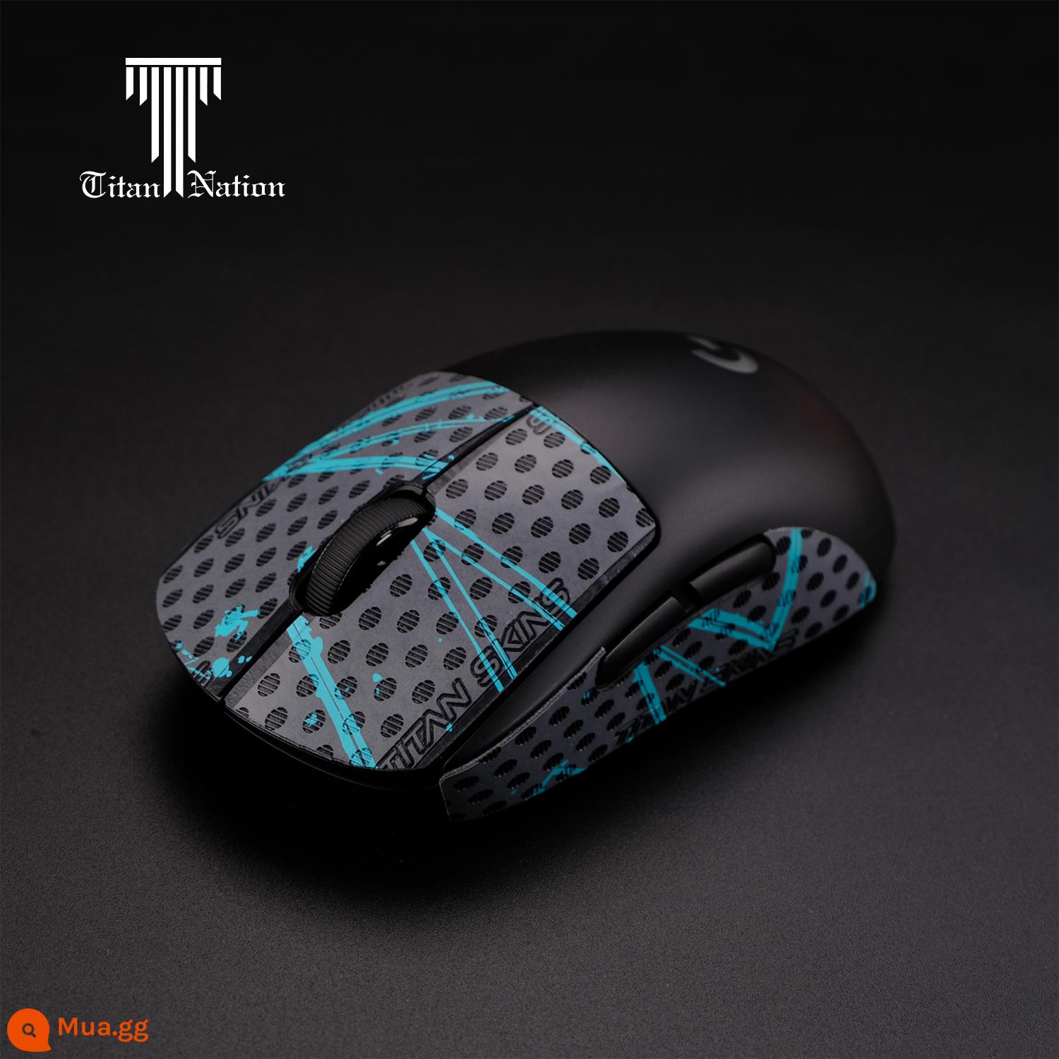 Chuột thấm hút mồ hôi chống trượt miếng dán chống mồ hôi TitanSkins GPW GPW2 độc viper EC2G502 da thằn lằn phiên bản tùy chỉnh - Đường kính dây màu xanh xám