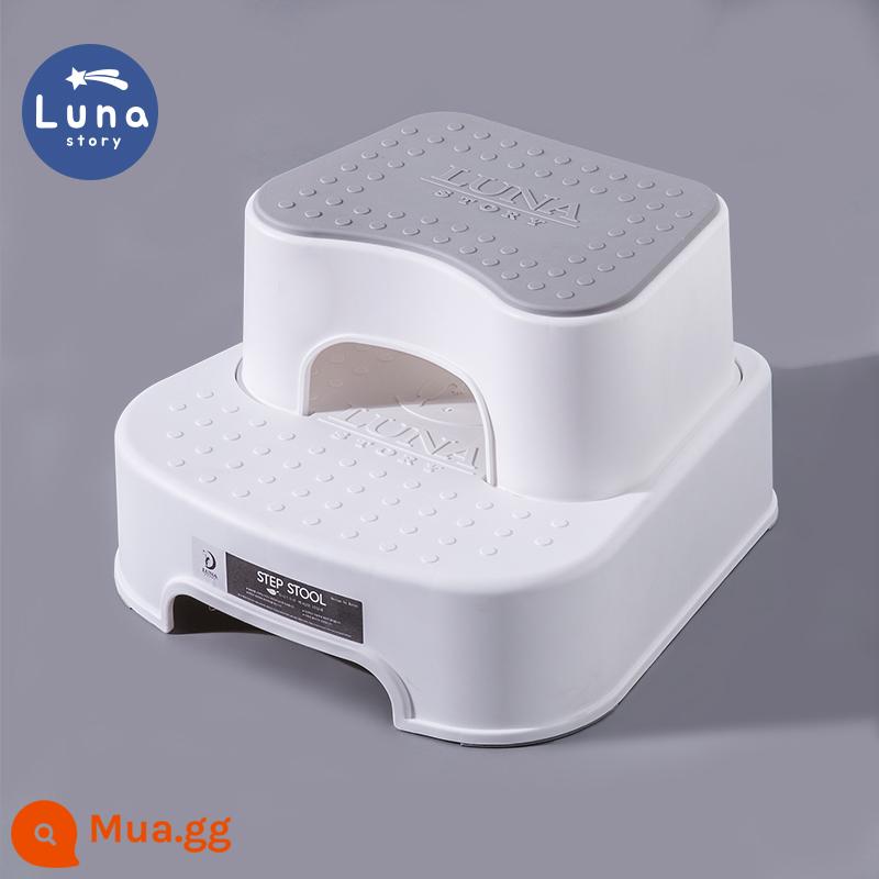 lunastory ghế ngồi toilet cho bé vòng vệ sinh bé trai và bé gái bô tiểu bồn tiểu bồn tiểu công dụng kép - Ghế đẩu Ottoman - xám