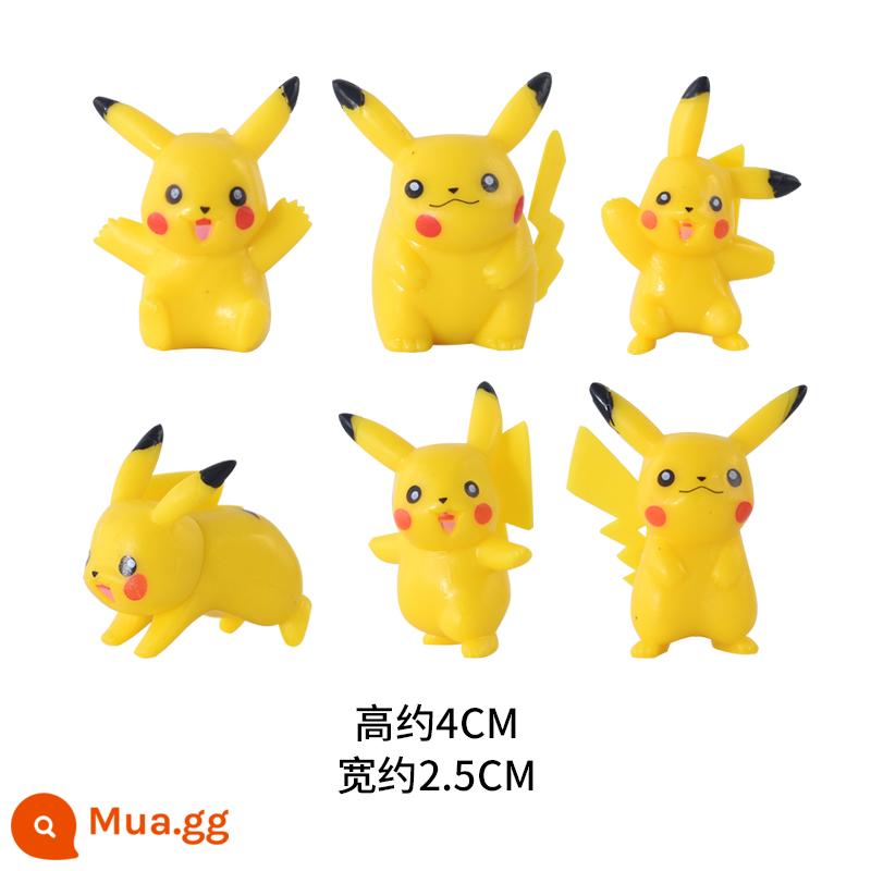 Chúc may mắn ăn gà trang trí bánh ăn vũ khí gà airdrop hộp sinh nhật trang trí cậu bé plug-in vào ban đêm - Pikachu kiểu A 6 miếng, 2 bộ