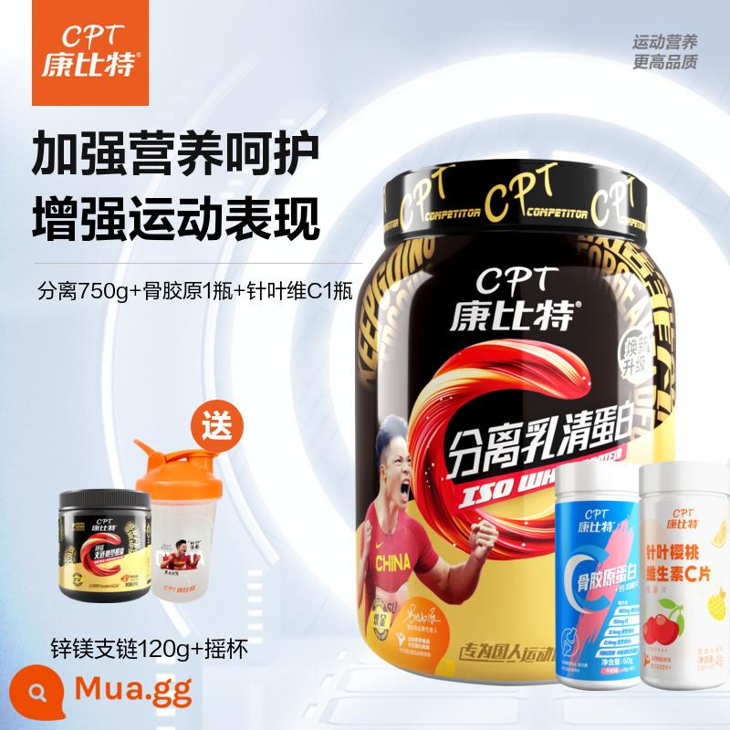 Kangbit Bột Whey Protein Cô Lập Bột Tăng Cơ Bắp Tập Thể Hình Cho Nam Bột Whey Protein Ít Béo Tăng Cơ Chính Thức Cửa Hàng Hàng Đầu - [Đa Dinh Dưỡng] Whey Isolate 750g + Collagen + Vitamin C