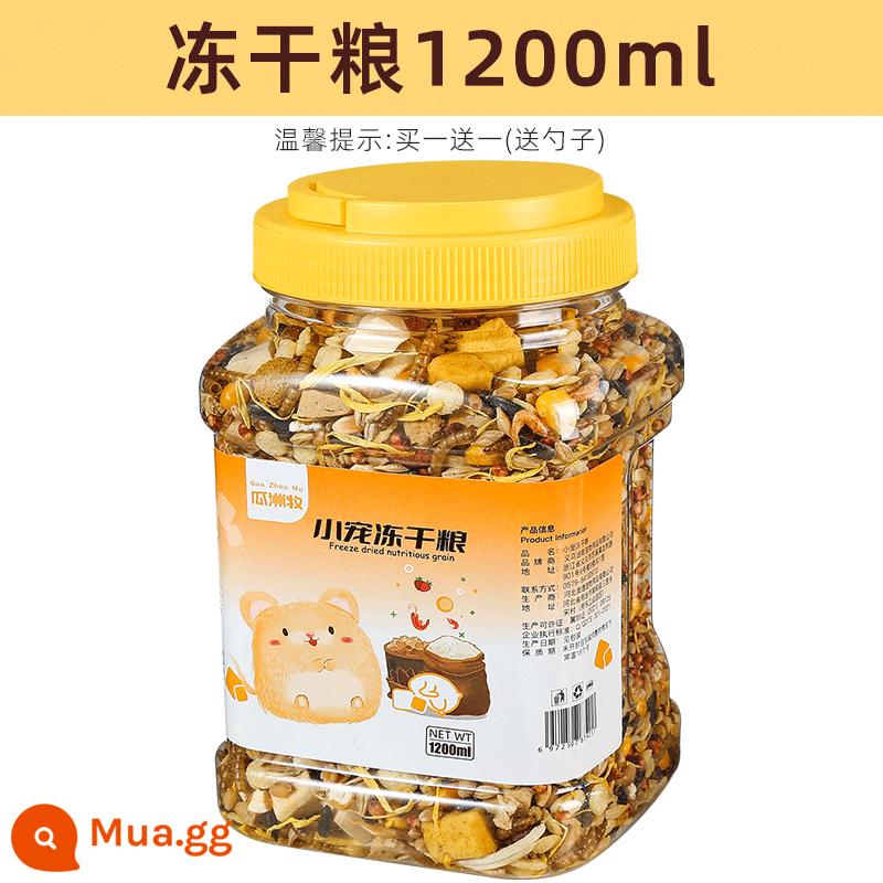 Thức ăn cho hamster gấu vàng dinh dưỡng thức ăn chủ yếu thức ăn sâu bánh mì hải sản các loại hạt cung cấp đầy đủ đồ ăn nhẹ nhỏ 1200ml - Thực phẩm đông khô giá gốc 1202ml