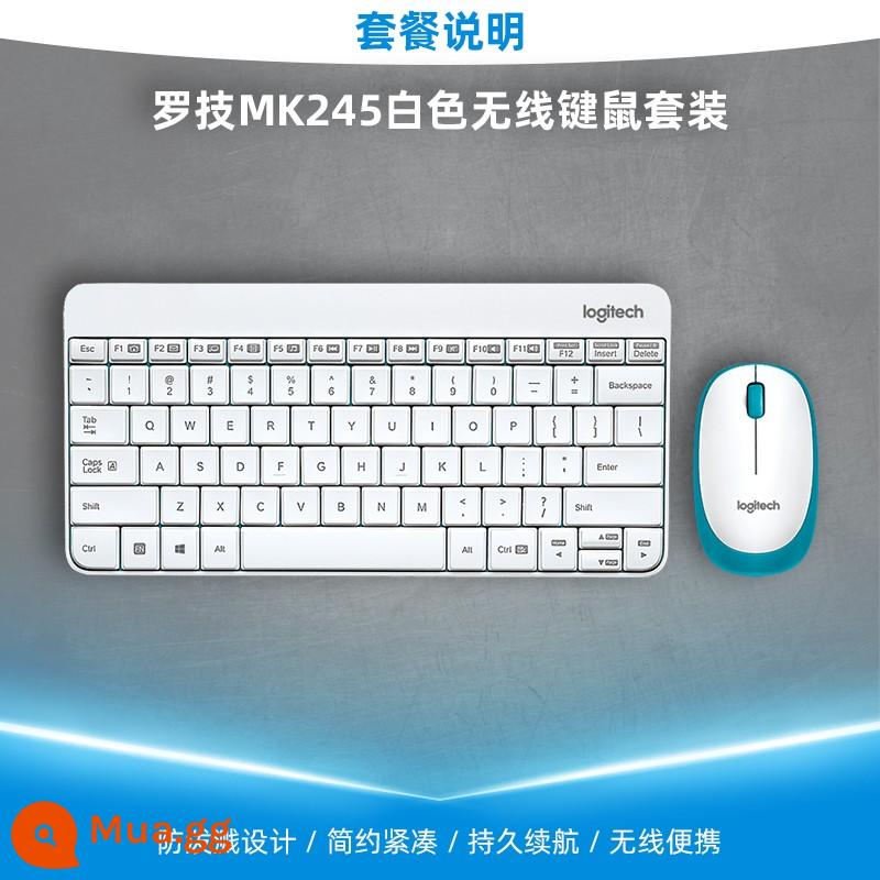 Logitech MK295 Bộ Chuột Phím Tắt Tiếng Không Dây Bàn Phím Chuột Máy Tính Để Bàn Laptop Văn Phòng Đánh Văn Phòng Chuyên Dụng - Logitech MK245 màu trắng [lưu ý số model, vui lòng không chụp nhầm ảnh]