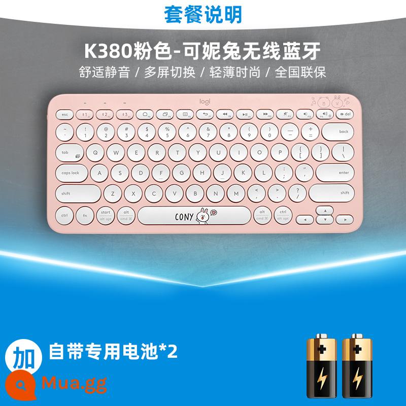 Bàn phím bluetooth không dây Logitech k380 tắt tiếng thích hợp cho máy tính bảng Apple ipad điện thoại cô gái văn phòng MAC bên ngoài - K380 Coni Thỏ