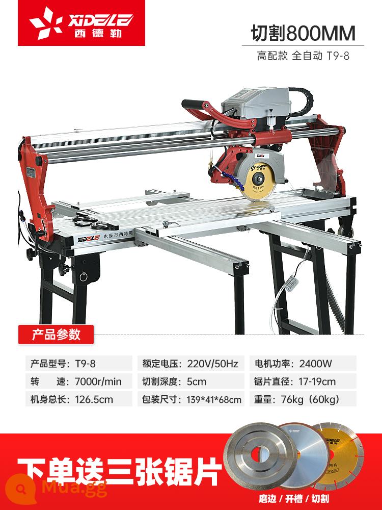 Máy cắt gạch tia nước Sidler hoàn toàn tự động để bàn cắt tạo tác đá tấm đá vát cạnh cắt thẳng Tất cả - T9 hoàn toàn tự động_Cắt gạch dày 5 cm và 0,8 mét, tặng kèm 3 lưỡi cưa