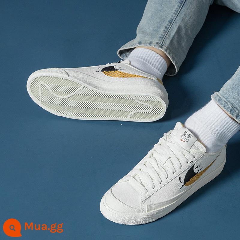 Nike giày nam hàng đầu chính thức giày ban giày nam mùa đông mới Air Force One AIR FORCE1 giày thể thao thông thường nam - DM0210-100/logo vây cá mập bán chạy