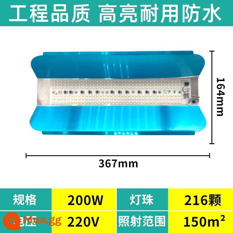 Đèn led vonfram iốt chiếu sáng công trường Đèn năng lượng mặt trời chống nước 1000W đèn công trình xây dựng ngoài trời siêu sáng đèn chiếu ánh sáng mạnh - Đèn trắng kỹ thuật 200w [Mua năm tặng một]