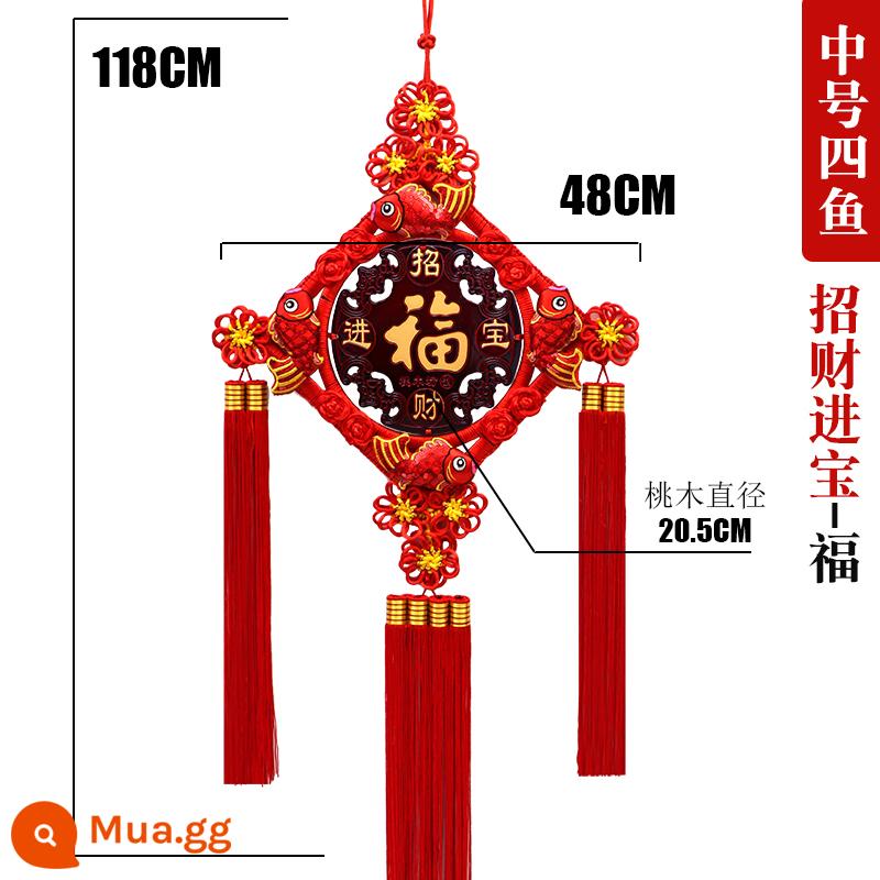 Móc treo chữ Trung Quốc bằng gỗ đào treo chữ “Fu” trong phòng khách, tường nền lớn, quà tân gia, đồ dùng lễ hội, trang trí tua rua - Gỗ đào vừa thu hút tài lộc