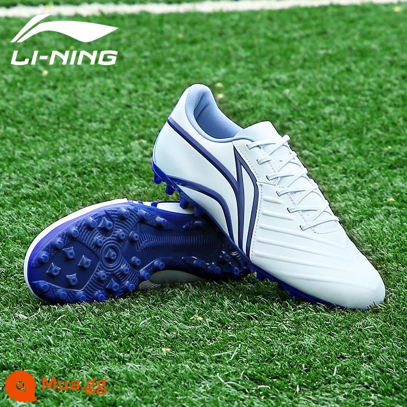 Giày đá bóng Li Ning nam dòng sắt thế hệ thứ hai gãy đinh TF/MG/AG người lớn thi đấu đinh ngắn sân cỏ chuyên nghiệp giày chính hãng - [23 Đế ngoài Super Fiber MG mới]ASFT015-4/Tian Shui Blue