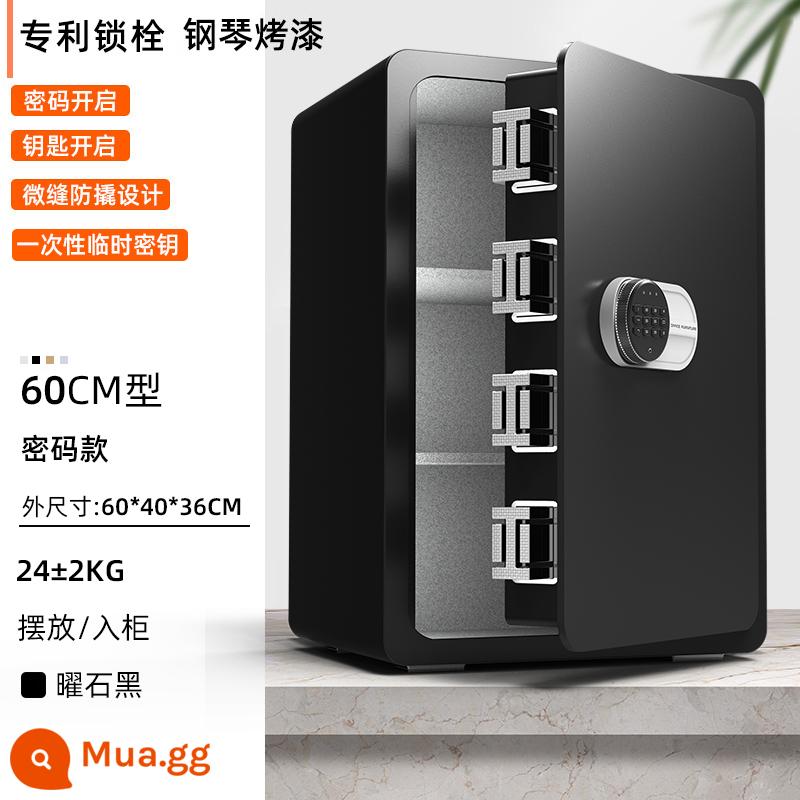 Trung Quốc Tiger safe home nhỏ mini vân tay mật khẩu WIFI chống trộm 45/60/35 cm an toàn tại nhà văn phòng hộp an toàn đầu giường vào tủ quần áo thư mục vô hình 2023 phong cách mới - Mẫu mật khẩu đen 60CM đầy màu sắc mới (khóa tạm thời)