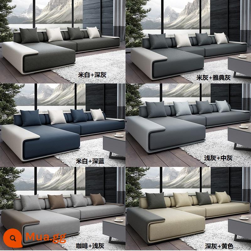 Sofa Vải Bắc Âu Phòng khách lớn và Căn hộ nhỏ có thể được làm sạch và rửa sạch sofa công nghệ tối giản hiện đại - Vải kỹ thuật ba lớp (nhận xét màu sắc)