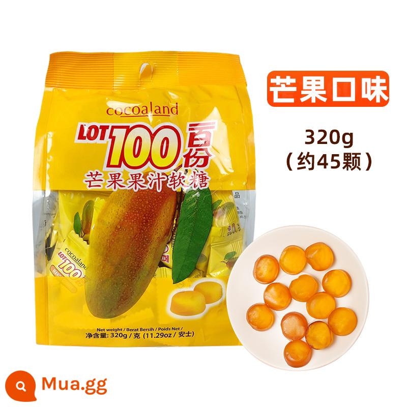 [100 phần kẹo dẻo 1kg] Malaysia LOT100 điểm bán buôn kẹo cưới trái cây xoài đa vị - Kẹo vị xoài (320g | khoảng 45 cái)