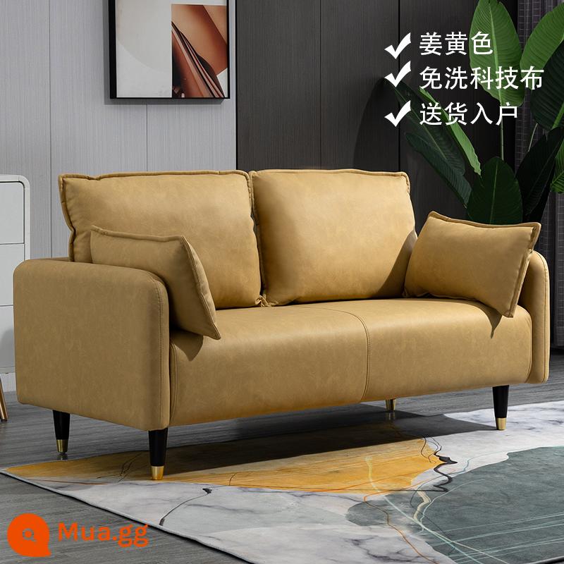 Công nghệ sofa vải phòng khách căn hộ nhỏ đơn giản hiện đại lưới đỏ phong cách phòng ngủ căn hộ cho thuê đôi ba người cửa hàng quần áo - Vải kỹ thuật gừng