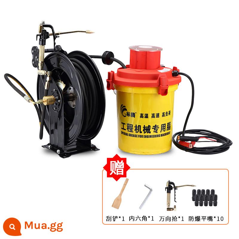 Máy Bơ Điện 24V220V Cao Cấp Bơ Súng Quái Vật Tay Tự Động Đặc Biệt Oiler Bơm Mỡ - Loại chìm 24V + cuộn ống trang bị 11 mét ống (người lạ khuyên dùng)