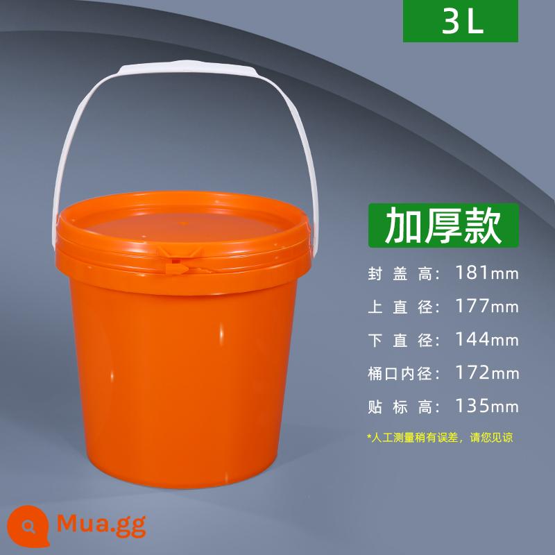 Xô nhựa đựng thực phẩm có nắp kín Xô nhỏ đổ keo trắng dày siêu bền 5/20/25L lít 10 kg - Quả cam