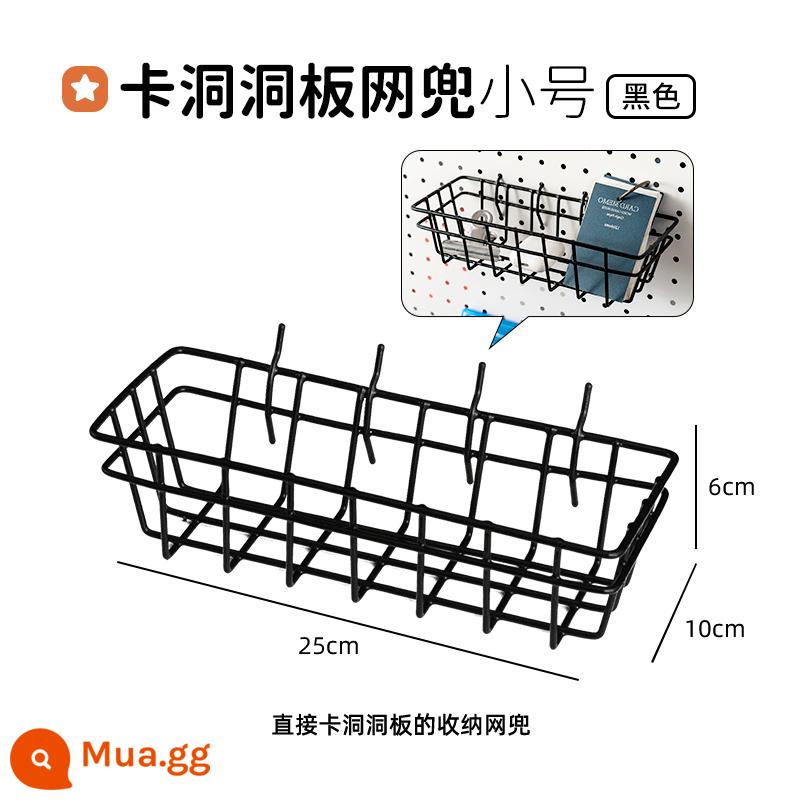 Phần Cứng Cô Gái Giá Sách Có Giá Để Đồ Để Bàn Bảo Quản Bàn Lỗ Tròn Treo Bảng Đục Lỗ Không Bảng Phụ Kiện Móc - Túi lưới đựng thẻ có lỗ đựng thẻ cỡ nhỏ (màu đen)